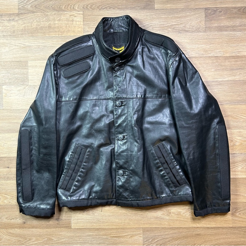 Michael Toschi Zero Black Handmade Leather Moto Jacket Coat Rare XL ? MSRP $2725